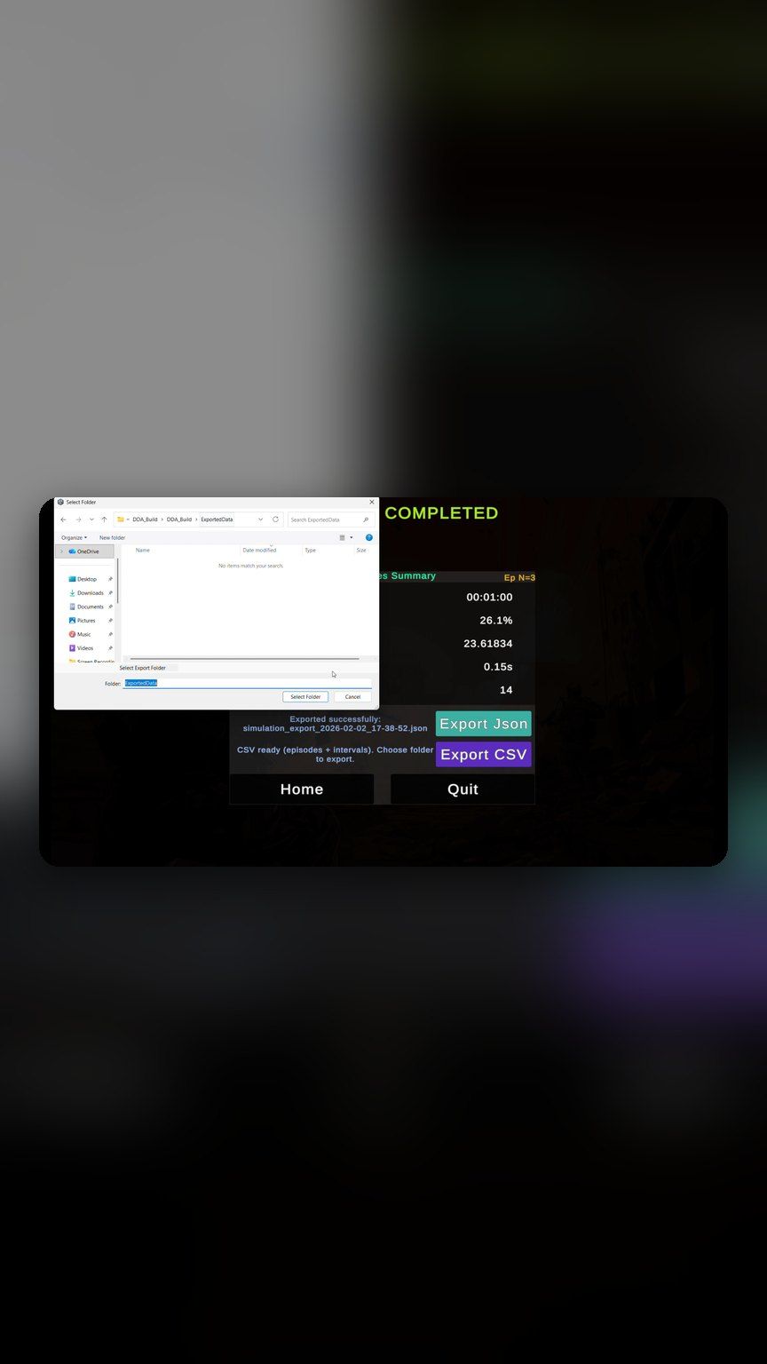 AI Shooter exported metrics