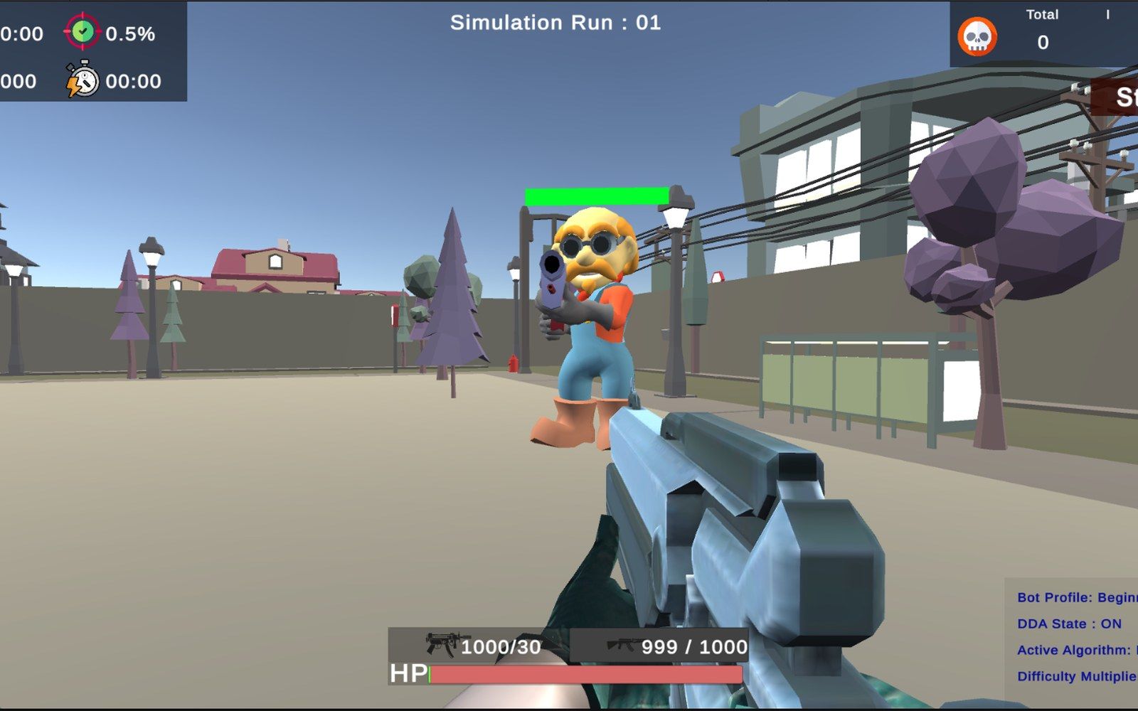 AI Shooter third-person shooter research simulation