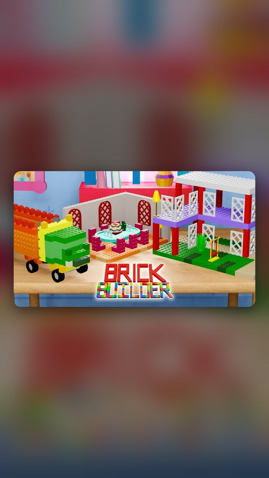 Completing a brick model and earning three stars