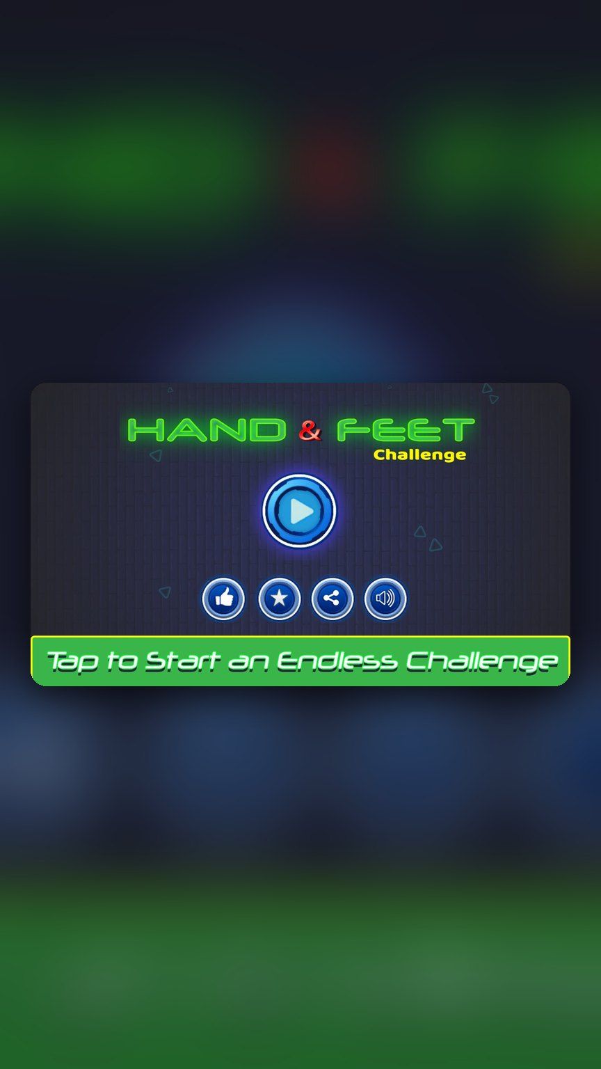 Hand and Feet Challenge title screen