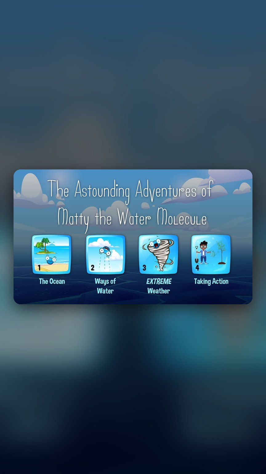 Matty the Water Molecule main menu