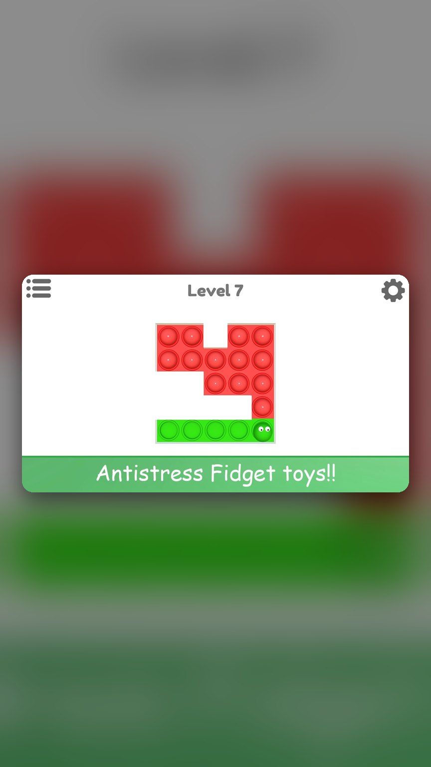 Pop It Maze level 7 — swipe the ball to pop the red bubbles