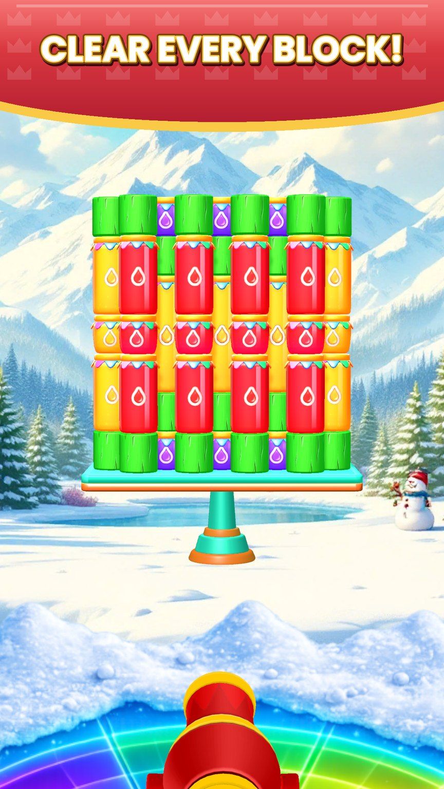 Clear every block with the cannon