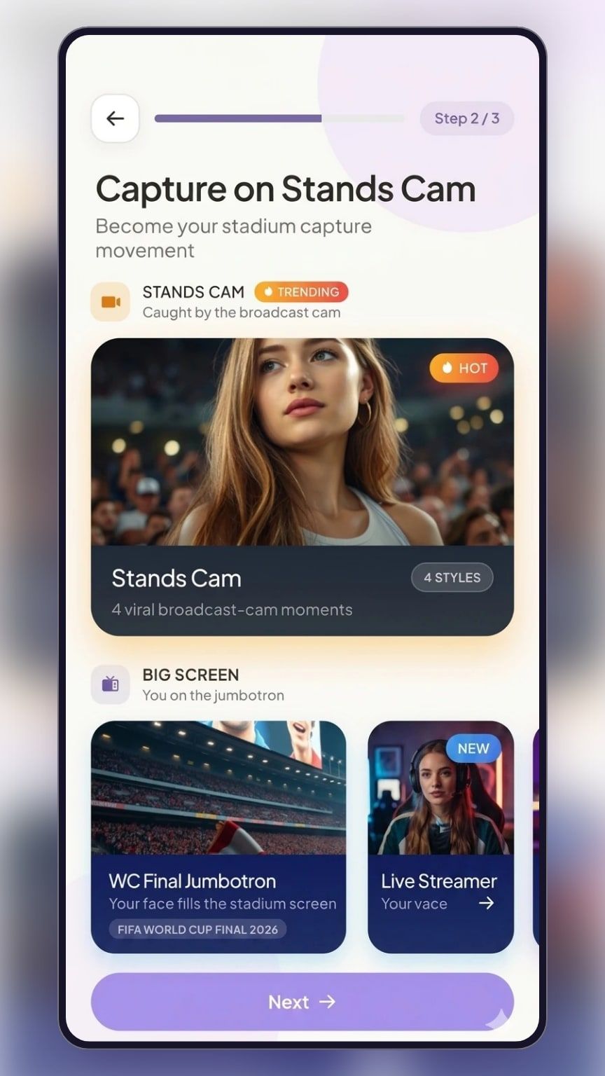 Sportiqa Stands Cam and big-screen jumbotron moments