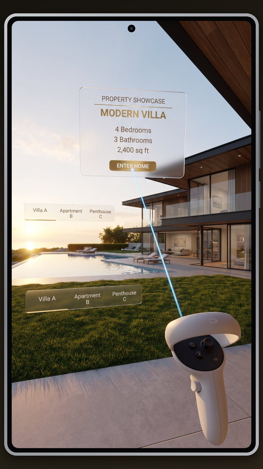 Modern villa property showcase in VR