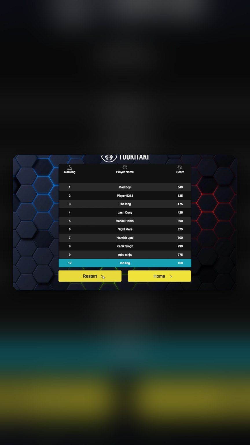 Whack Flag live leaderboard